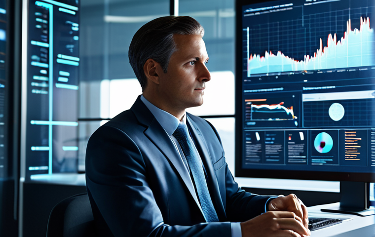 A professional data scientist, fully clothed in a modest business suit, is seated comfortably at a futuristic workstation in a sunlit, modern office. The background features abstract, glowing data visualizations and subtle holographic interfaces, symbolizing advanced predictive analytics. The individual is engaged, looking thoughtfully at a screen, embodying innovation and insight. The atmosphere is calm and highly professional. High-resolution, professional photography, natural lighting, well-formed hands, proper finger count, perfect anatomy, natural proportions, appropriate attire, safe for work, fully clothed, family-friendly content.