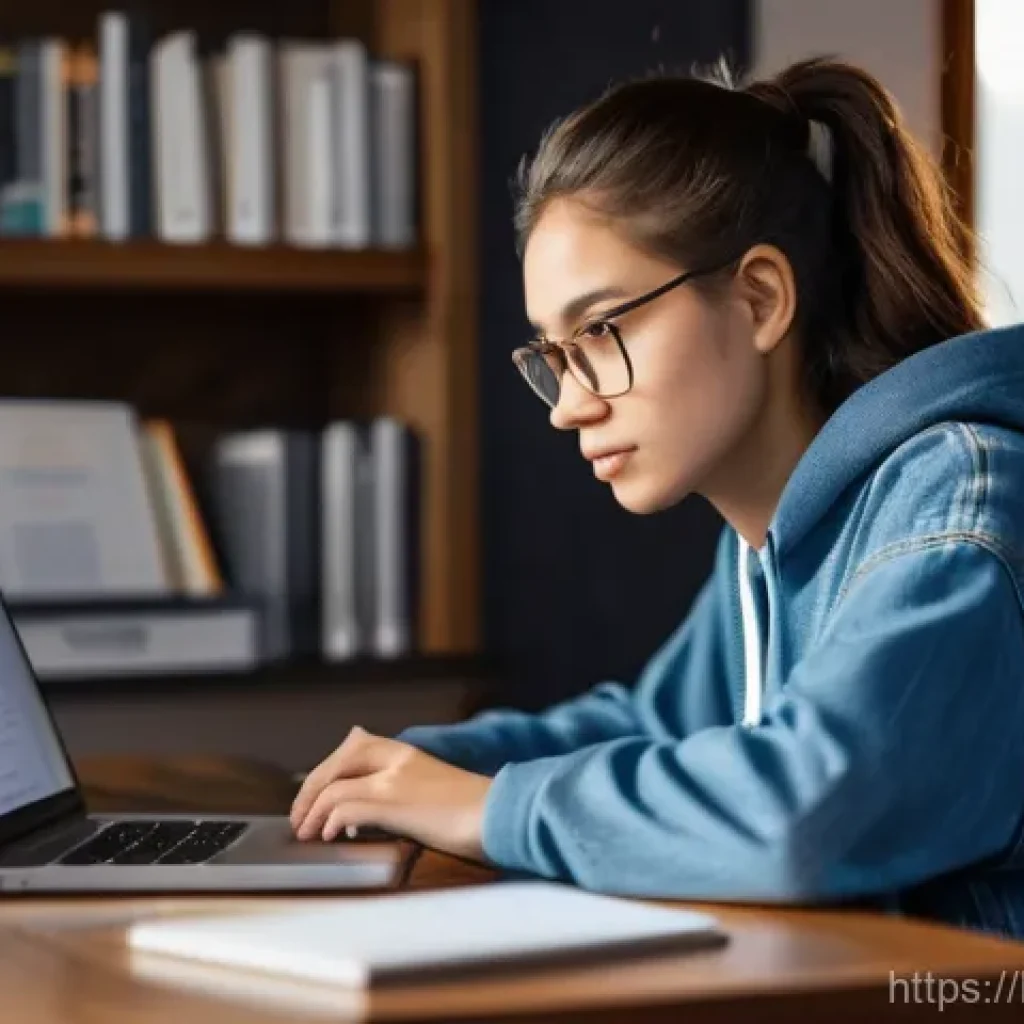 AI 학습자의 자기계발 플랜 - **Prompt:** A young adult, around 20-25 years old, of ambiguous gender, sits comfortably at a polish...