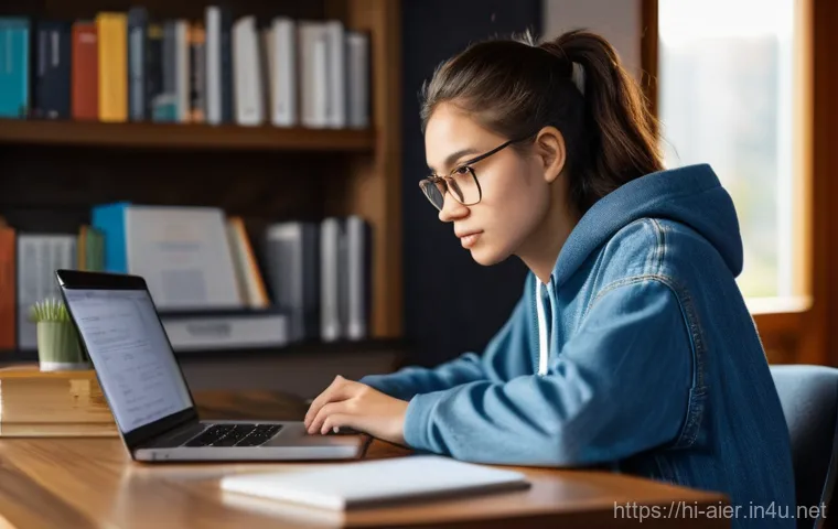 AI 학습자의 자기계발 플랜 - **Prompt:** A young adult, around 20-25 years old, of ambiguous gender, sits comfortably at a polish...