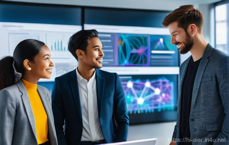 AI 전문가를 위한 글로벌 네트워킹 - Image Prompt 1: Global AI Collaboration**