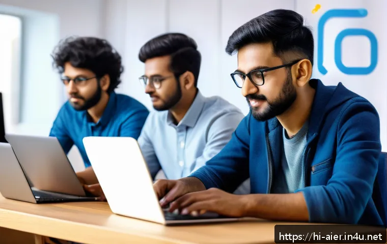 AI 학습용 무료 리소스 추천 - A vibrant online learning environment showcasing a diverse group of Indian students engaging with AI...